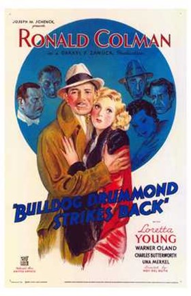 Framed Bulldog Drummond Strikes Back Print