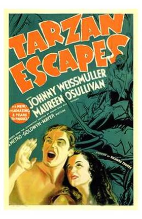 Framed Tarzan Escapes, c.1936 Print