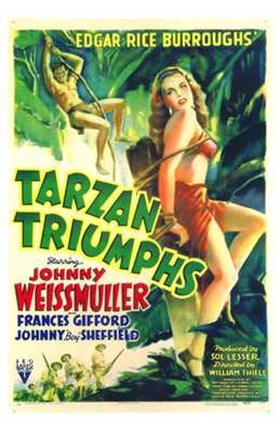 Framed Tarzan Triumphs, c.1943 Print