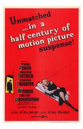 Framed Witness for the Prosecution - red Print