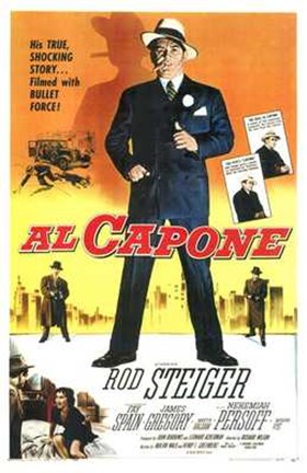 Framed Al Capone With Rod Steiger Print