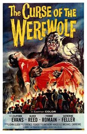 Framed Curse of the Werewolf Print