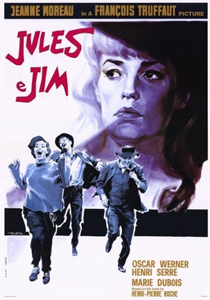 Framed Jules and Jim Oscar Werner Print