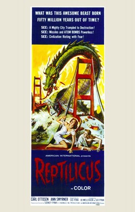 Framed Reptilicus Print