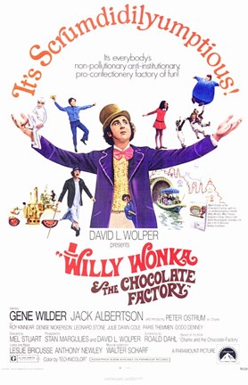 Framed Willy Wonka and the Chocolate Factory - It&#39;s Scrumdidilyumptious Print