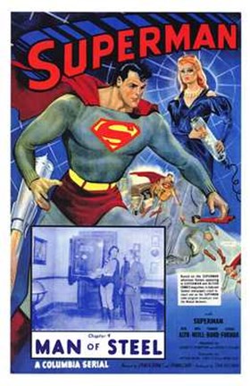 Framed Superman Man of Steel Print