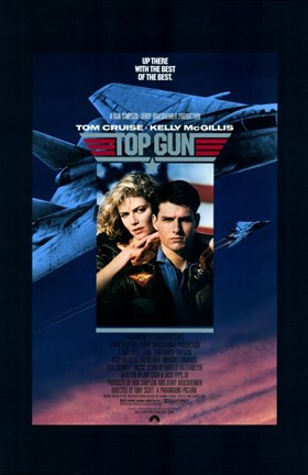Framed Top Gun Fighter Jet &amp; Tom Cruise Print