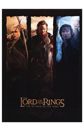 Framed Lord of the Rings: Return of the King Legolas Aragorn Frodo Print