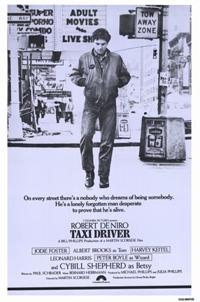 Framed Taxi Driver Purple Print