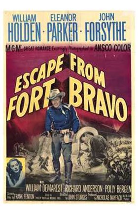 Framed Escape from Fort Bravo Print