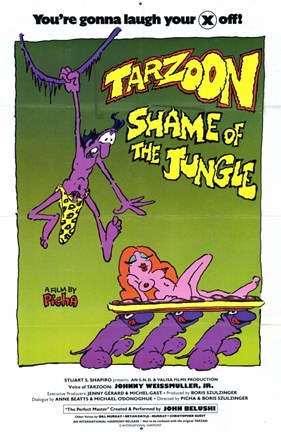 Framed Tarzoon Shame of the Jungle Print