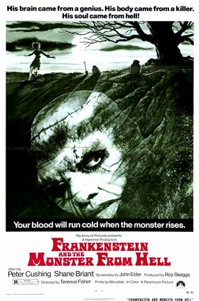 Framed Frankenstein and the Monster from Hell Print