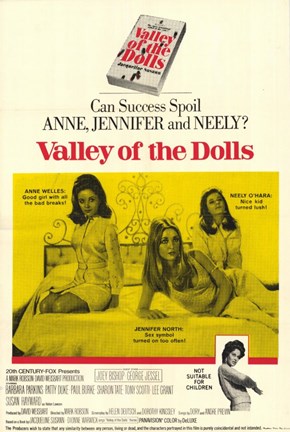 Framed Valley of the Dolls - yellow Print
