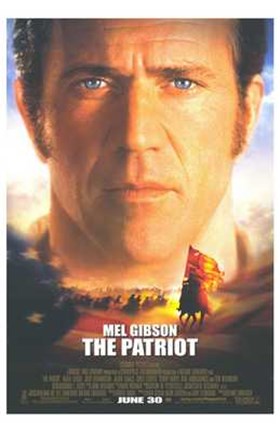 Framed Patriot Mel Gibson Print