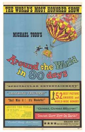 Framed Around the World in 80 Days Michael Todd Print