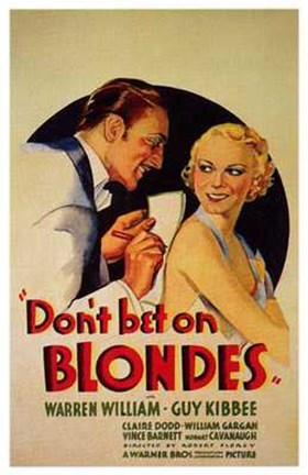 Framed Don&#39;t Bet on Blondes Print