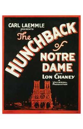Framed Hunchback of Notre Dame With Lon Chaney Print