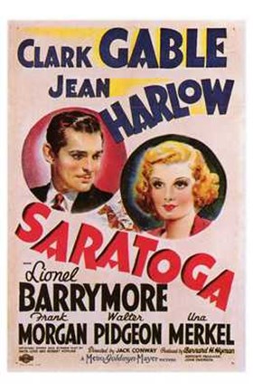 Framed Saratoga With Jean Harlow Print