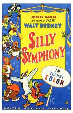 Framed Silly Symphony Walt Disney Print