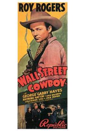 Framed Wall Street Cowboy - smoking gun Print
