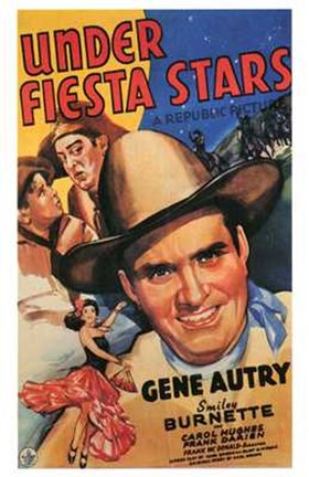 Framed Under Fiesta Stars movie poster Print