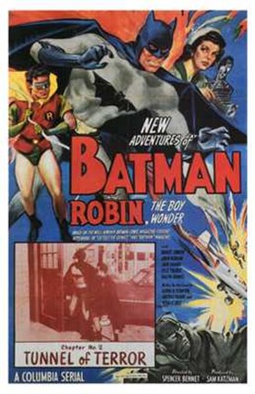 Framed Batman and Robin Tunnel of Terror Print