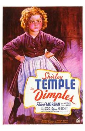 Framed Dimples Shirley Temple Print