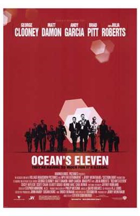 Framed Ocean&#39;s Eleven - red Print