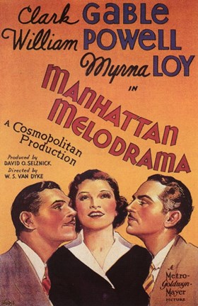 Framed Manhattan Melodrama Myrna Loy Print