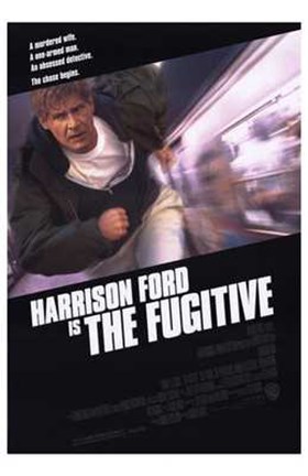 Framed Harrison Ford is The Fugitive Print