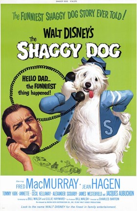 Framed Shaggy Dog Disney Movie Print