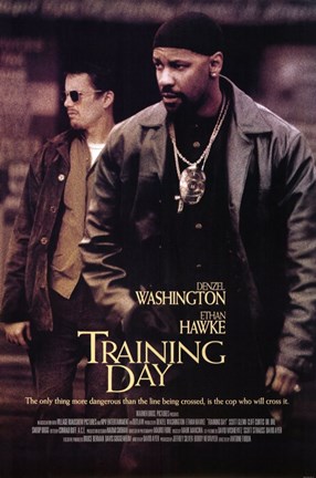 Framed Training Day Denzel Washington Print