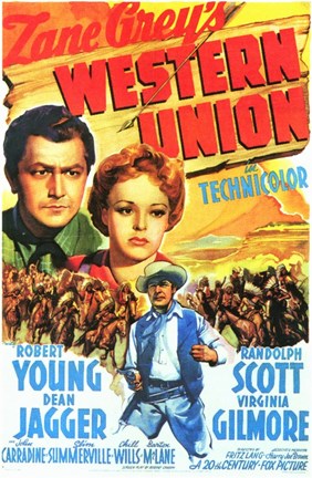 Framed Western Union - movie cover Print