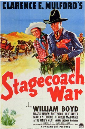 Framed Stagecoach War Print