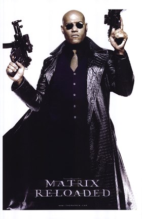 Framed Matrix Reloaded Laurence Fishburne as Morpheus Print