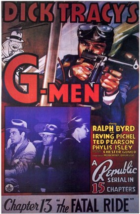 Framed Dick Tracy&#39;s G-Men Print