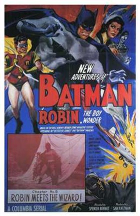 Framed Batman and Robin - Robin Meets the Wizard Print