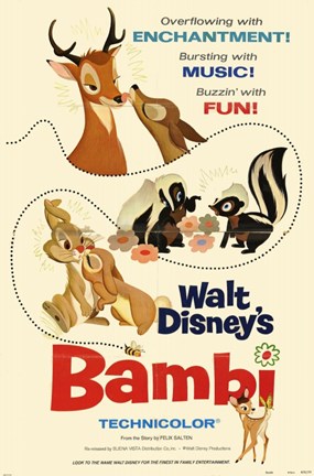 Framed Bambi Enchantment Music Fun Print