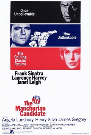 Framed Manchurian Candidate Frank Sinatra Laurence Harvey Janet Leigh Print
