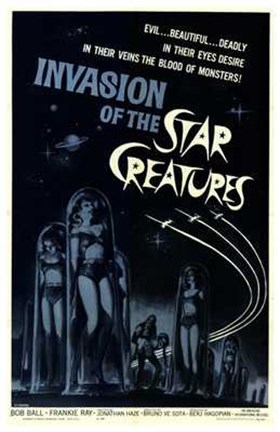 Framed Invasion of the Star Creatures Print