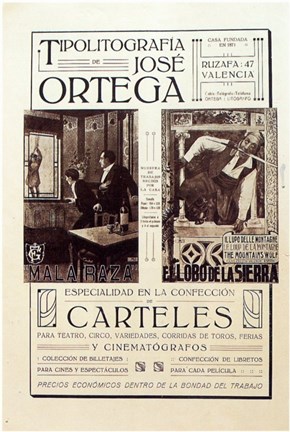 Framed Litografia Ortega Print