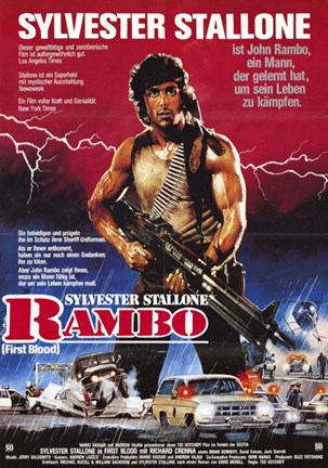 Framed Rambo: First Blood Sylvester Stallone Print