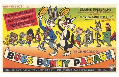 Framed Bugs Bunny Parade Print