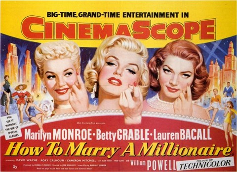 Framed How to Marry a Millionaire, c.1953 - style B Print