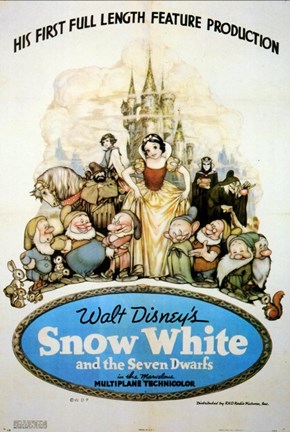 Framed Snow White and the Seven Dwarfs Print