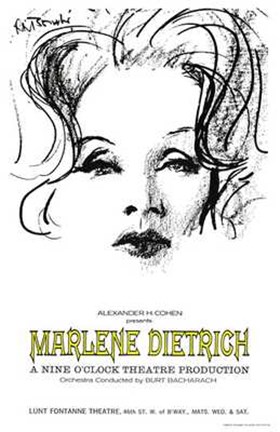 Framed Marlene Dietrich - drawing Print