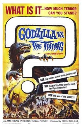 Framed Godzilla Vs the Thing Print
