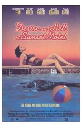 Framed Desire and Hell At Sunset Motel Print