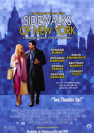 Framed Sidewalks of New York Movie Print