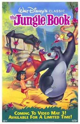 Framed Jungle Book Walt Disney Classic Print